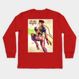 Cammy from Street Fighter Kids Long Sleeve T-Shirt